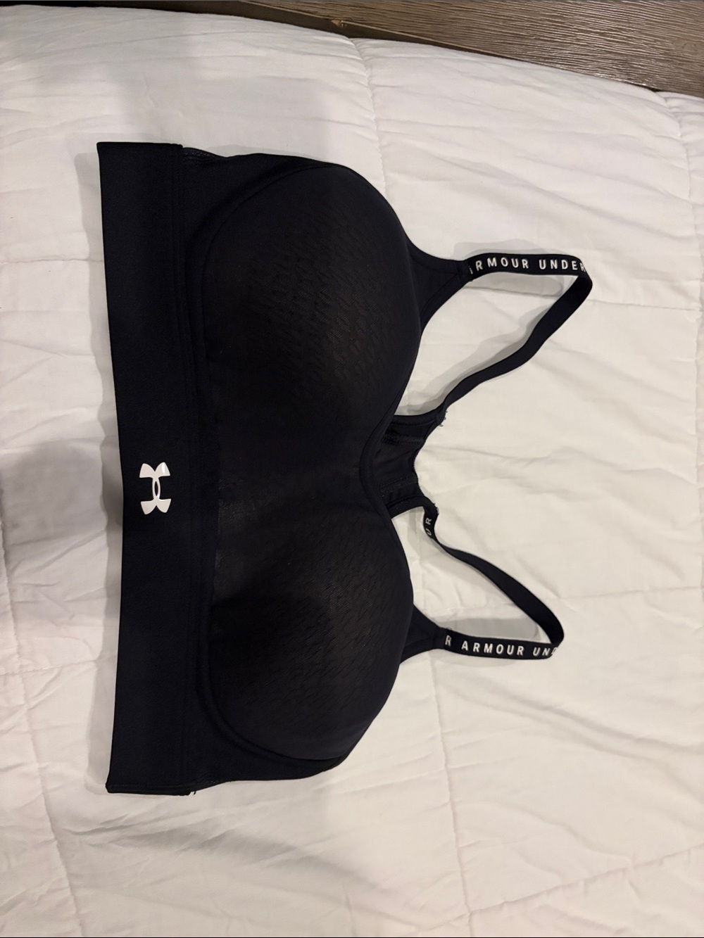 Under Armour Black Sports Bra with Logo
